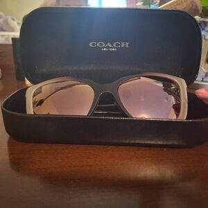 Coach Black Sunglasses with Rose Lenses